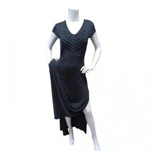 RVCA Black Maxi Short  Sleeve Dress Size Medium